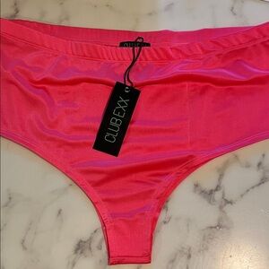 Club Exx Pink Satin Bikini Bottom Size 2X